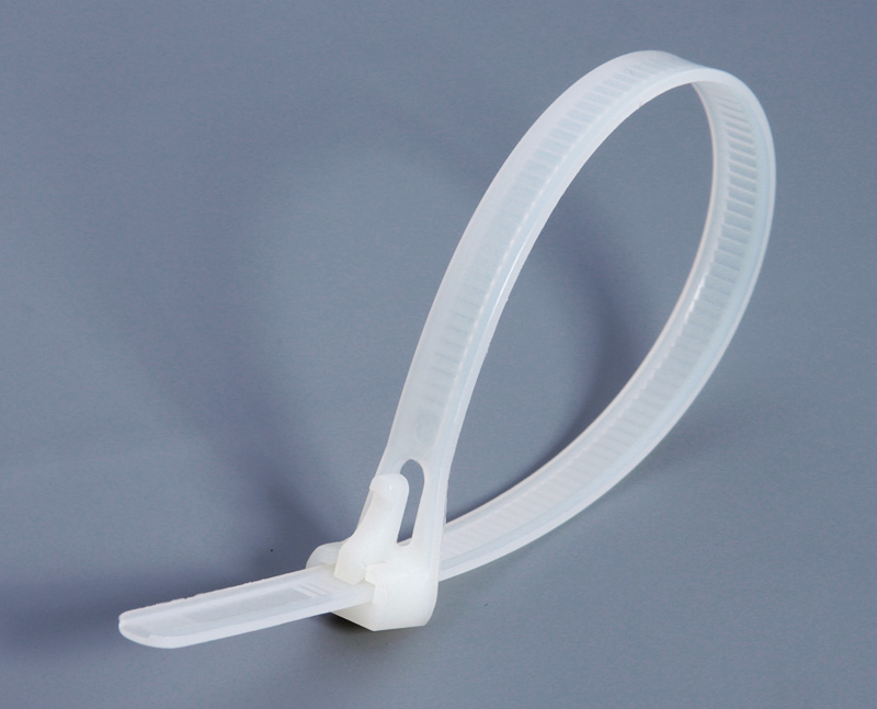 Хомут нейлоновый многоразовый 300х7,2 бесцветный (100 шт), 