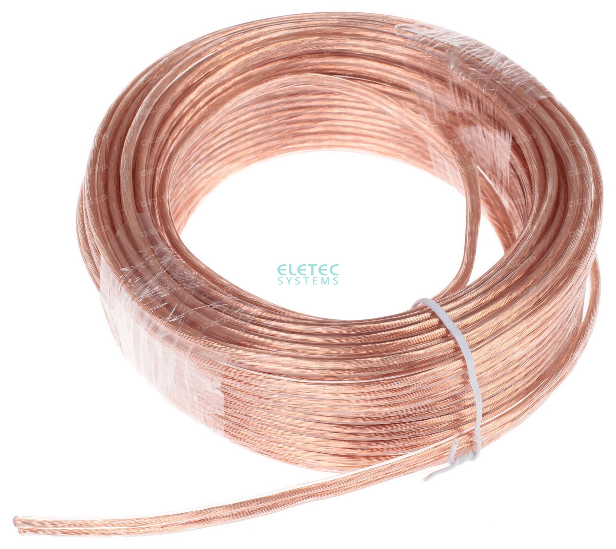 Кабель для громкоговорителей 2х0,75 мм2 , прозрачный, медь, 100 м, 10-315