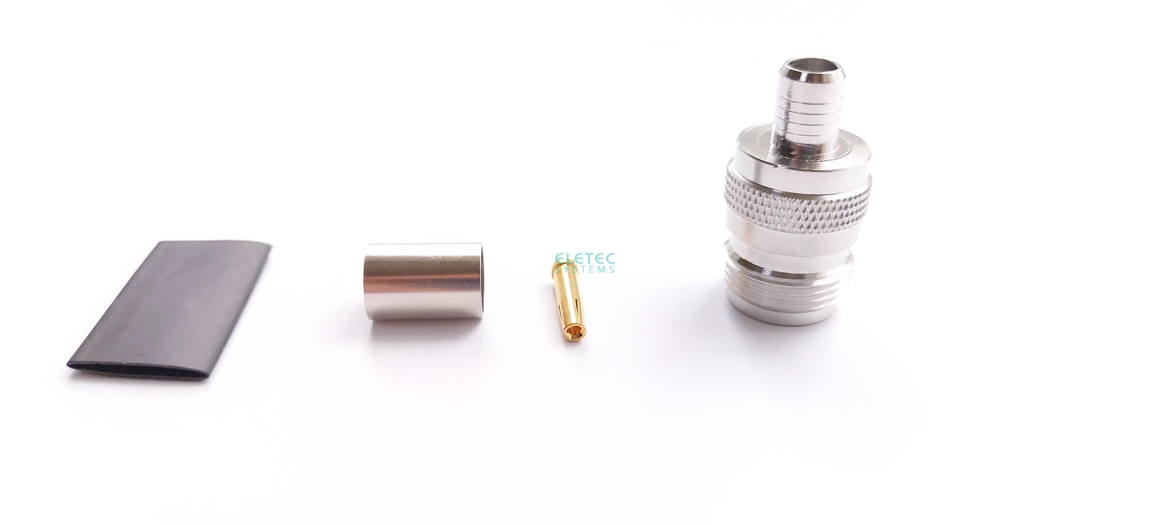 Гнездо N обжим на кабель 5D-FB (аналог N-211/5D), индивидуальная упаковка, N032