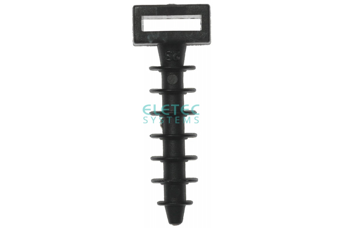 Дюбель 6 мм для хомута-стяжки (100 шт) черный, 