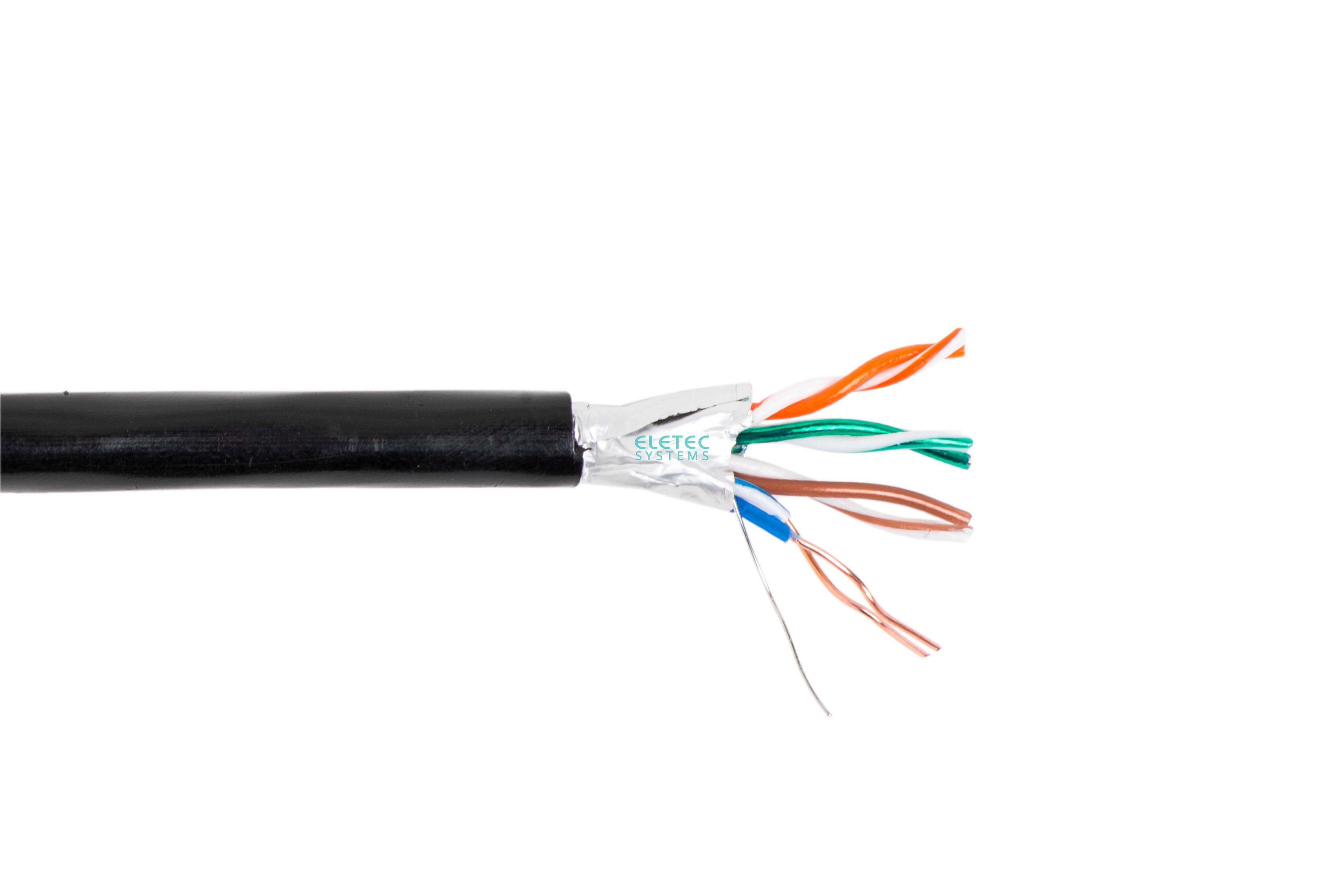 Кабель FTP 5E PROFI line 4x2xAWG24, наружный, Eletec, 305м, медь, 06-431