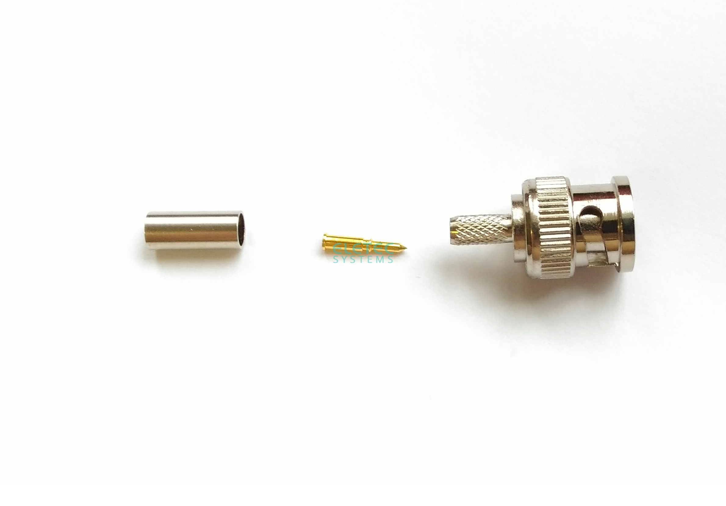 Штекер BNC обжим на радиочастотный элемент кабеля КВК (≤ 4.2мм), BC25