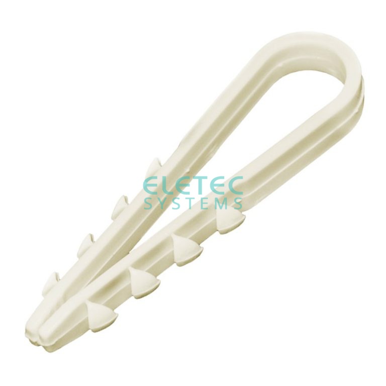 Дюбель-хомут (нейлон)  5-10, белый (100 шт), 