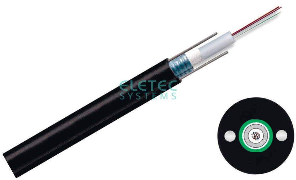 Кабель оптический, SM-9/125, G.652D, 2 волокна в буфере, наружный, двойная стальная проволока в качестве силового элемента, PE, черный, 2000м, 09-162