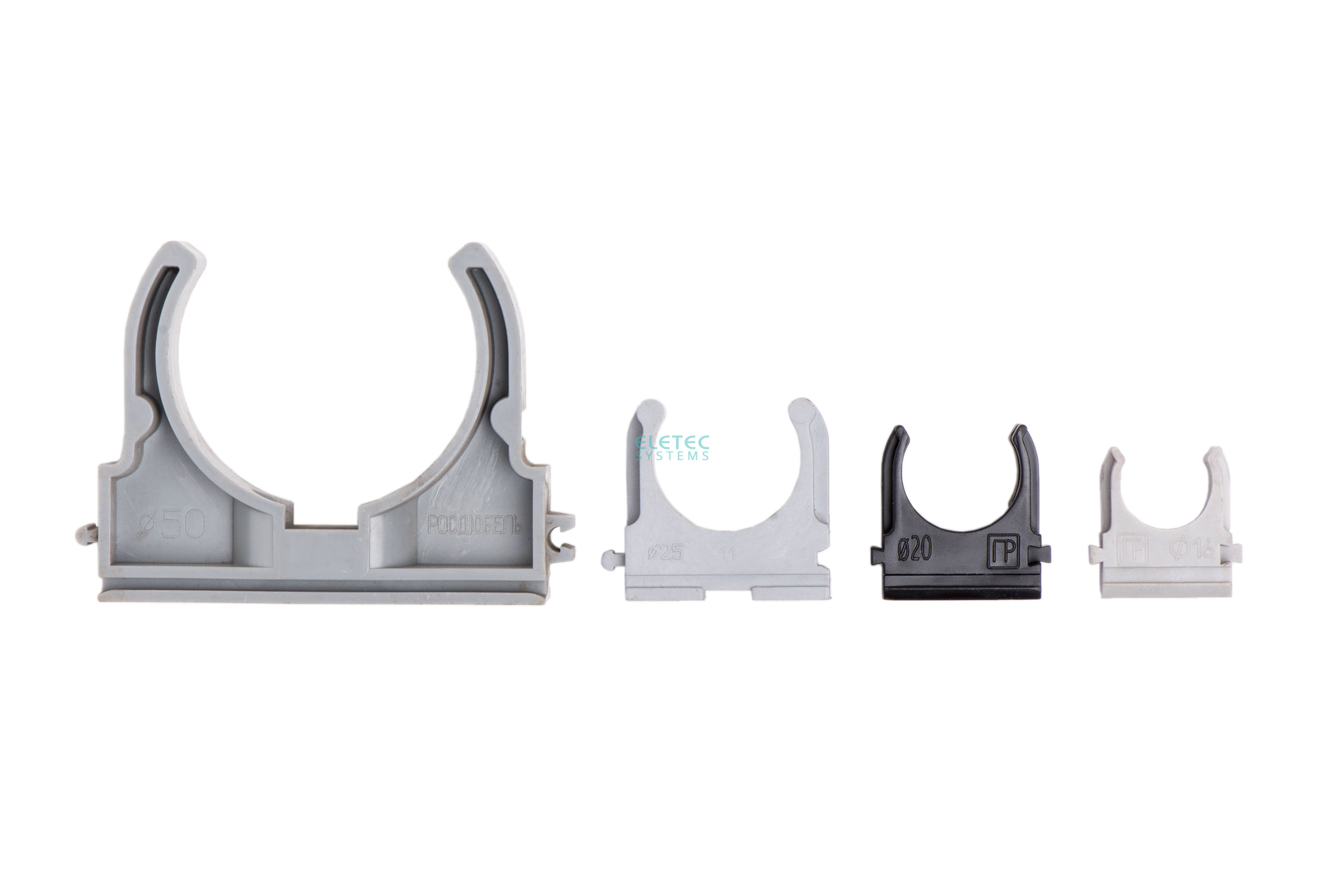 Клипса для труб 16 мм черная  (100 шт), PR.02716ч