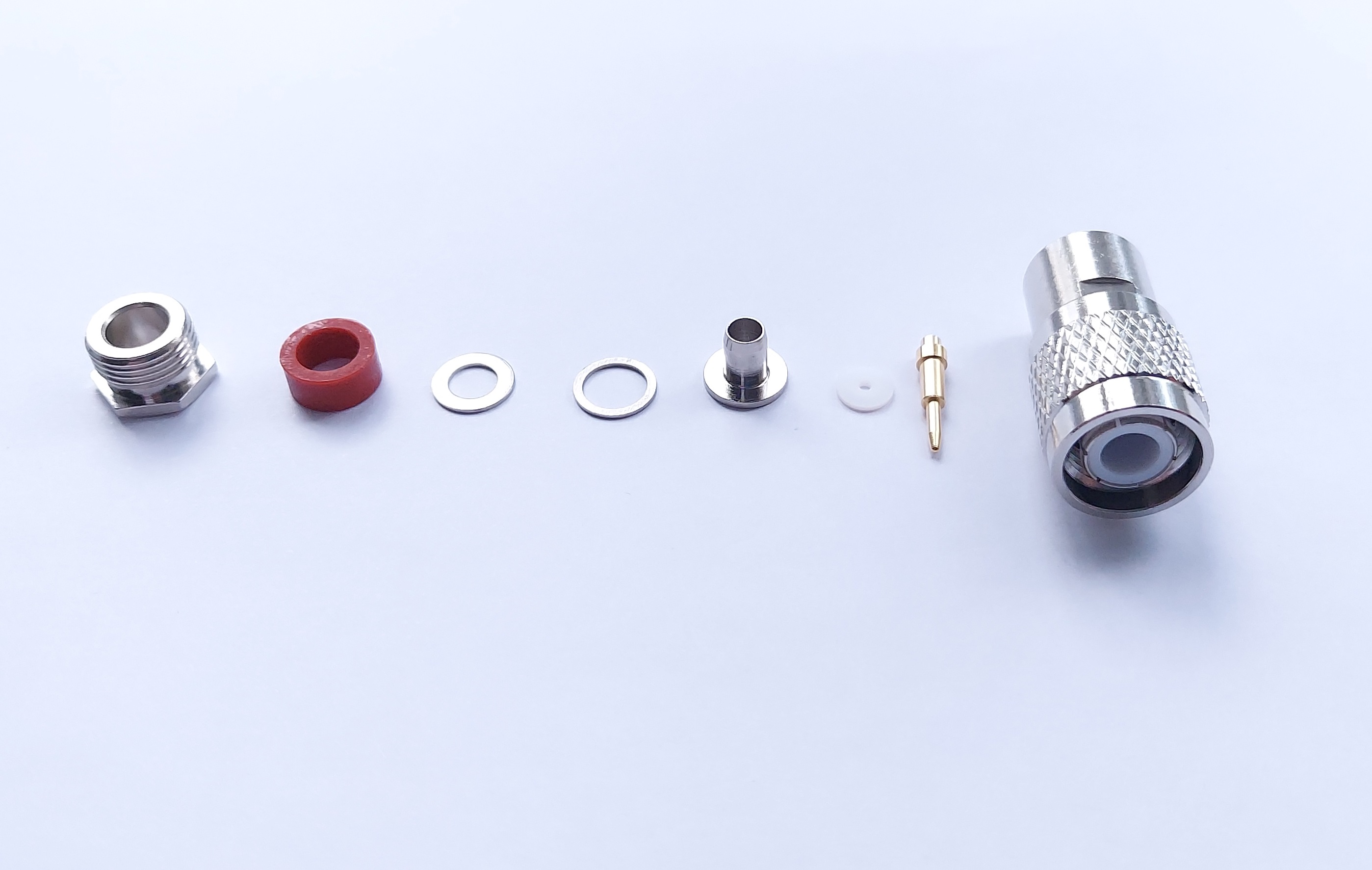 Штекер TNC прижимной на кабель RG58/U (аналог T-112F), индивидуальная упаковка, BC59