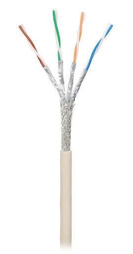 Кабель SFTP 6A Eletec 4x2xAWG23 LSZH, 305 м, медь (серый), 06-753