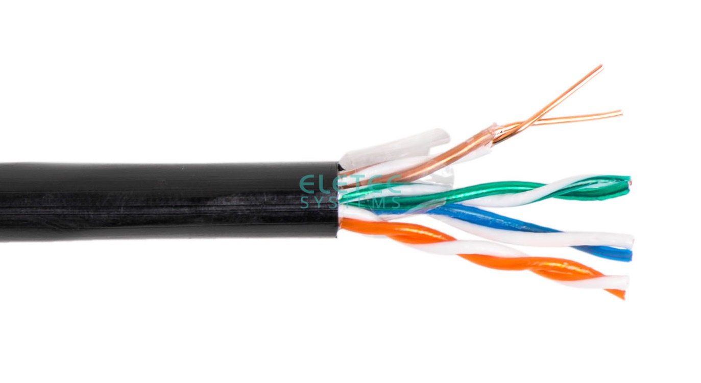 Кабель UTP 5E Eletec 4x2xAWG24, наружный, эконом, 305 м, CCA (медь 30%), 06-822