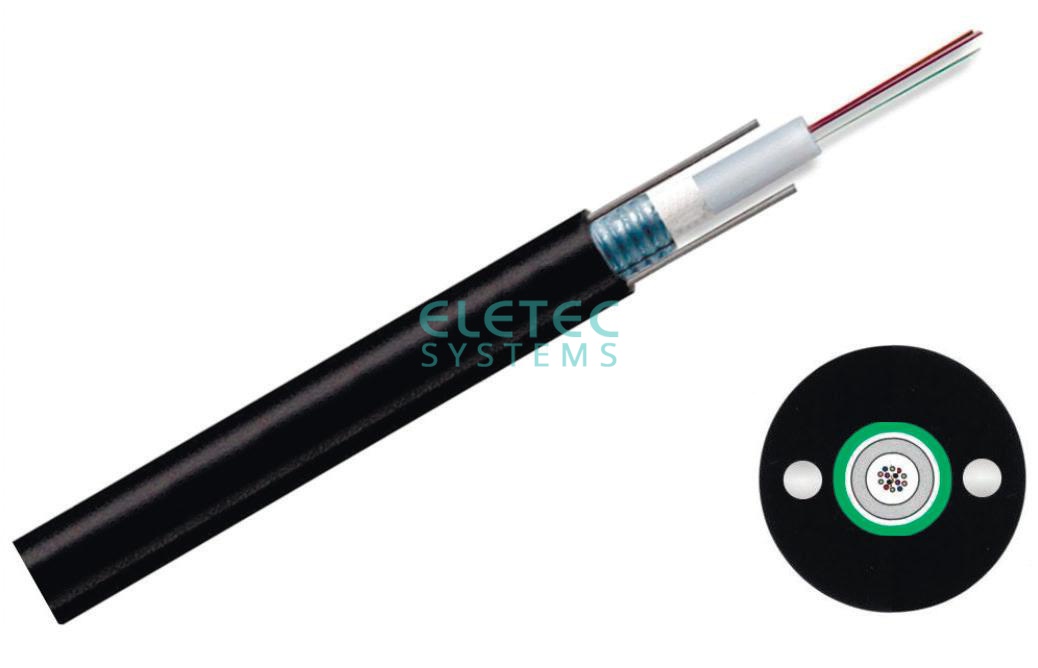 Кабель оптический, SM-9/125, G.652D, 8 волокон в буфере, наружный, двойная стальная проволока в качестве силового элемента, PE, черный, 2000м, 09-160