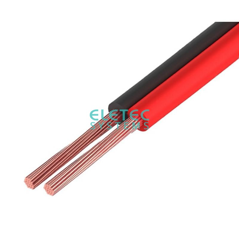 Кабель для громкоговорителей 2х0,75 мм2 , красно-черный, ССА, 100 м, 10-015