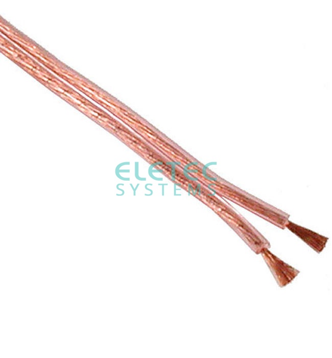 Кабель для громкоговорителей 2х0,75 мм2 , прозрачный, ССА, 100 м, 10-319