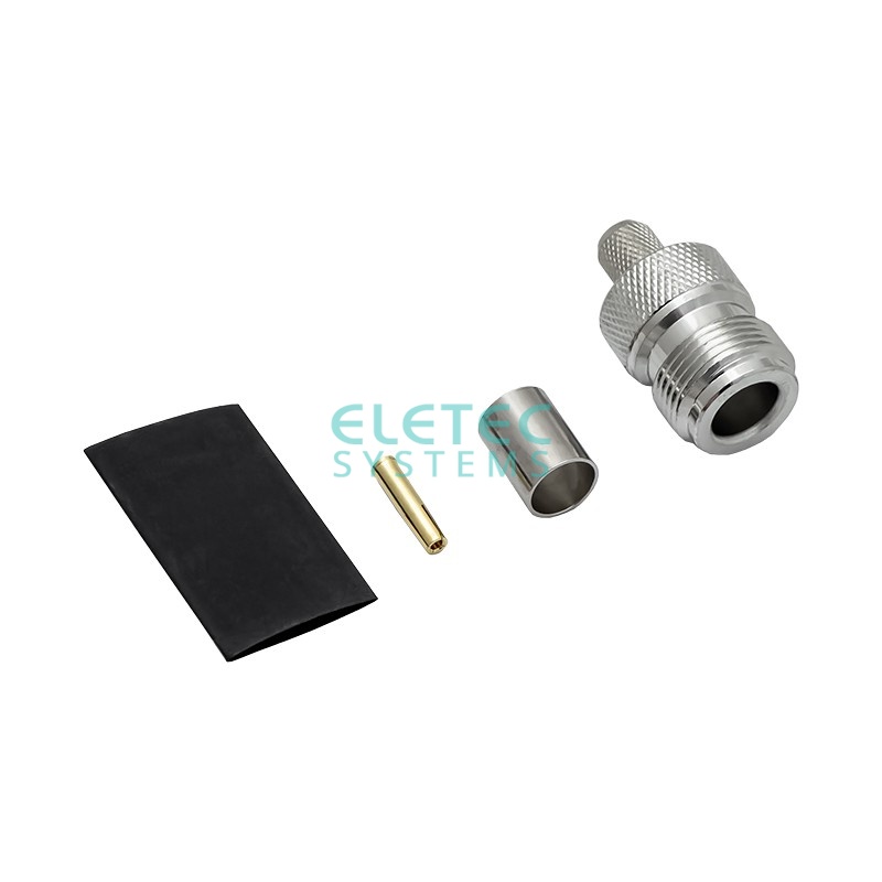 Гнездо N обжим на кабель 5D-FB (аналог N-211/5D), индивидуальная упаковка, N032