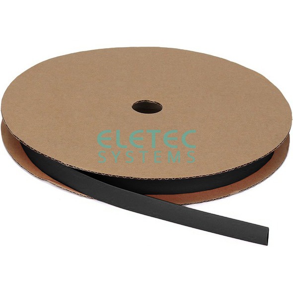 Трубка термоусадочная  д.15 мм черная (100 м),  коэф. усадки 2:1, 