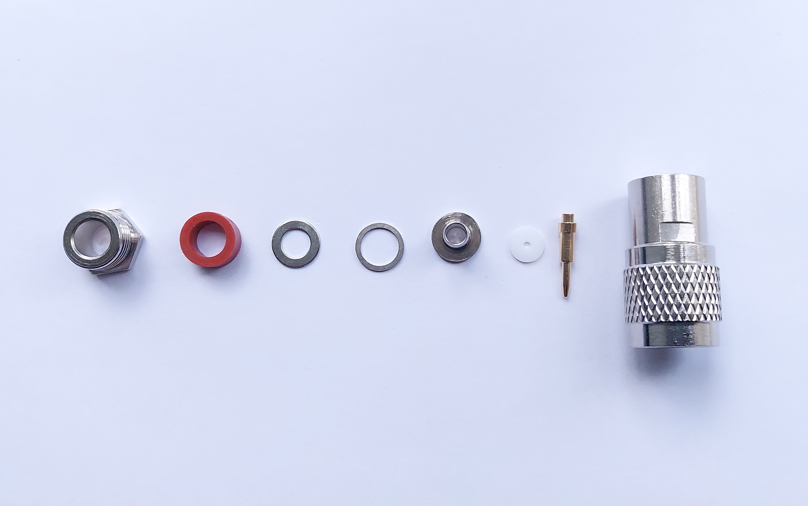 Штекер TNC прижимной на кабель RG58/U (аналог T-112F), индивидуальная упаковка, BC59